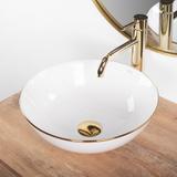 Countertop Basin Stella White gold edge