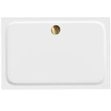 Acryl Duschwanne Rea Belmond White 80x100 Brush Gold