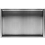 EINBAU REGAL BADEZIMMER 30x60 gebürsteter stahl