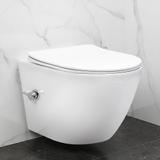 wandhängendes WC REA Carlo Lux Rimless mit Bidetfunktion