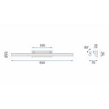 LED VANNITOA SEINALAMP ÜLE PEEGLI 7W 55CM APP362-1W