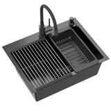 Edelstahlspüle LUKE 110 WORKSTATION Black