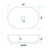 Countertop washbasin Rea Focus Creme