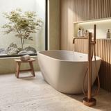 Free-standing faucet Rea Lungo Diamond Brush Copper