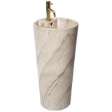 Freestanding ceramic basin Blanka Natural Mat Marble