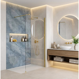 Tuš zaslon Rea Flexi Transparent / Gold 70