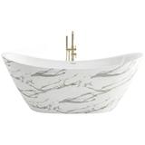Freistehende Acrylbadewanne Ferrano Slim Nature 170