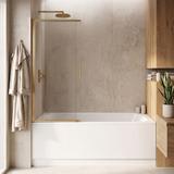 Badewannen-Duschwand Schiebetür REA Dario Brush Gold 100