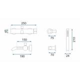 Bathroom faucet Rea Lungo Copper Brush