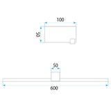 LED аплик за баня SWE044-1W 60cm GOLD