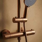 Doucheset zonder uitloop met thermostaat Rea Lungo Copper Brush