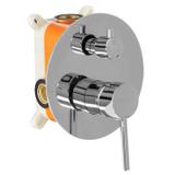 Colonne de douche-baignoire encastrée Rea Lungo Chrome + BOX