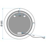 Lustro ścienne LED YH-BL-1 70 cm