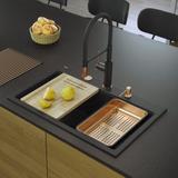 Granitspülbecken MARC 110 WORKSTATION Black Metallic