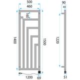 Electric Radiator Rea Modus 140x50cm Grey