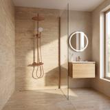Kit de douche avec thermostat Drop Brush Copper