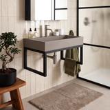 Konglomerāta izlietne Rea GOYA 60CM Taupe + rāmis