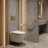 Angewinkelte Badezimmer-Haltestange BRUSH GOLD