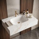 Wandwaschbecken REA Aresa Grey Gold 80