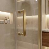 Duschkabine Rea Bruno 100x80 Brush Gold