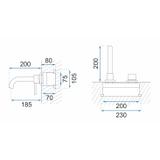 Wall Mounted faucet Rea  Lungo LONGBrush Gold + BOX