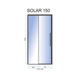 Duschtür SOLAR BLACK MAT 150