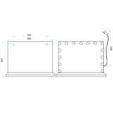 Spiegel LED HOLLYWOOD White 80x60