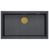 Granitspülbecken Logan 110 Black Metallic