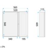 Комплект мебели за баня с мивка Monti 60cm White