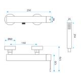 Bathtub faucet REA Venti Copper