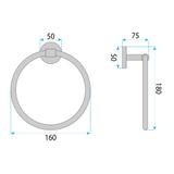 Handtuchhalter Ring 5710 Galo Brush Nickel