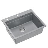 Granitspülbecken KURT 110 WORKSTATION Grey Metallic
