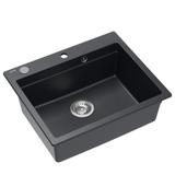 Granitspülbecken KURT 110 WORKSTATION Black Dotted