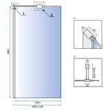 Duschwand Rea Aero N 110 Transparent