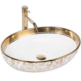Aufsatzwaschbecken Rea Margot White/Gold