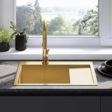 Edelstahlspüle Fin BRUSH GOLD