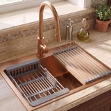 Stahlspüle mit 3-teiligem Zubehörset REA Liam Brush Copper