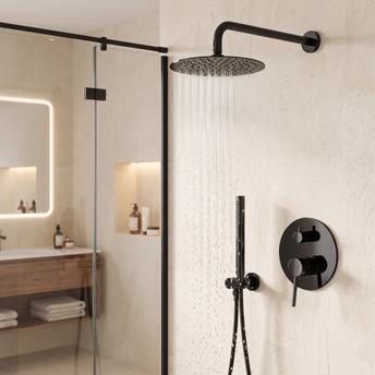 Ugradbeni tuš set REA Lungo Black Metallic + BOX