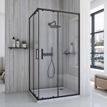 Duschkabine Rea City 80 x 100 Black