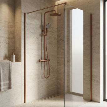 Sprchová súprava bez výtoku s termostatom Rea Lungo Copper  Brush