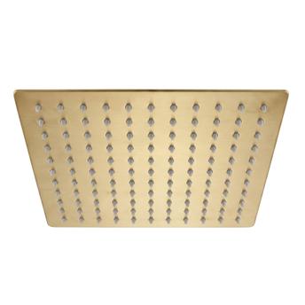 Τετράγωνη κεφαλή ντους REA JS-P015BG 25cm Brush Gold