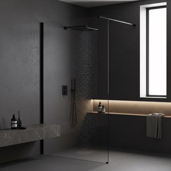 Kabina prysznicowa Walk-In Rea Flexi Transparent / Black 130