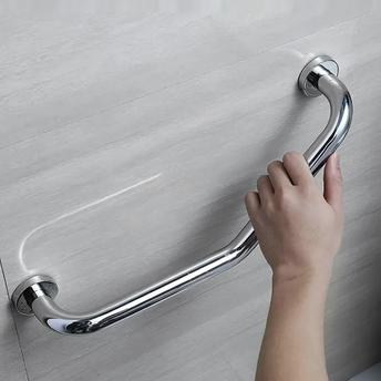 Angewinkelte Badezimmer-Haltestange Chrome