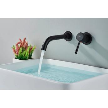 Wall Mounted faucet Rea Lungo LONG Black Mat + BOX