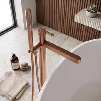 Fristående badkarsblandare Rea Grace Brush Copper
