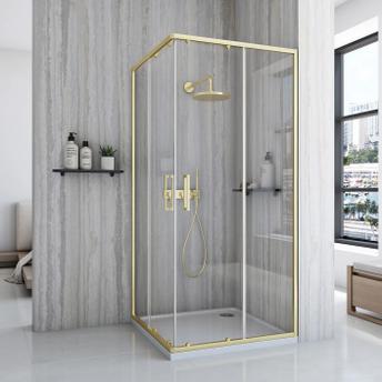 Rea City 80x80 dušas kabīne Gold Brush
