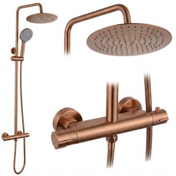 Sprchová súprava bez výtoku s termostatom Rea Lungo Copper  Brush