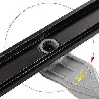 Linear drainage REA Neox Superflow Black 70