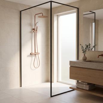 Душевой гарнитур с термостатом REA Drop Brush Copper