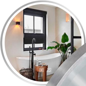 Mirror LED 90cm MMJ BRUSH SILVER
